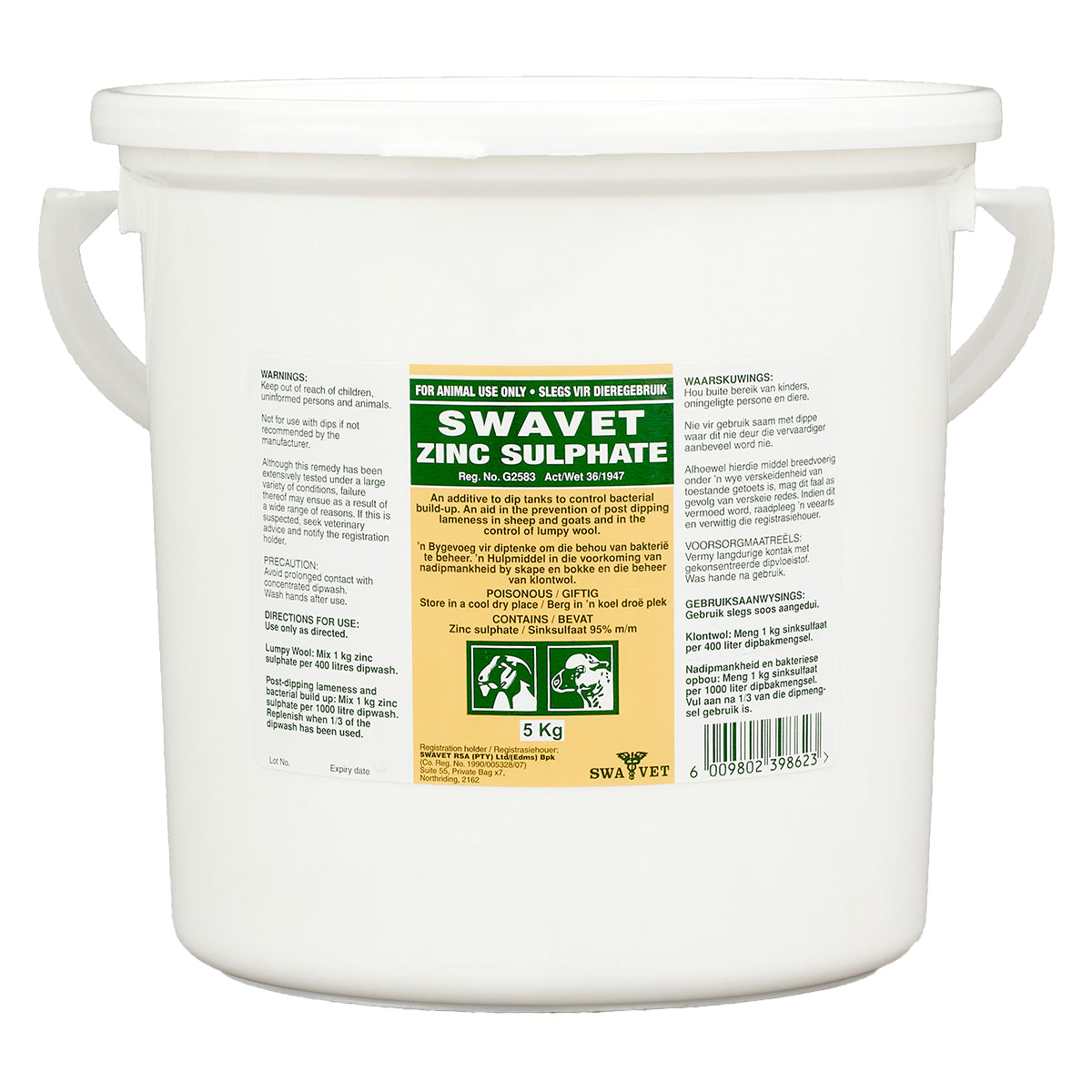 Frontline HLT Zinc Sulphate 1kg Swavet