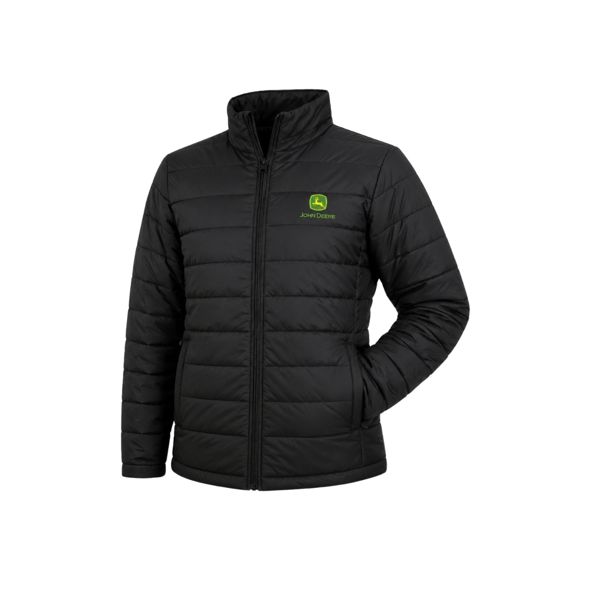 John Deere Ladies Puffer Jacket Black