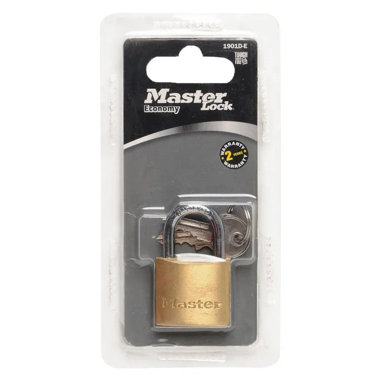 PADLOCK ECONOMY BRASS 30MM MASTER