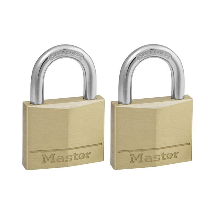 PADLOCK BRASS KA 40MM 2PK MASTER