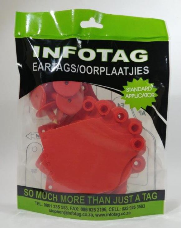 Antrovet Ear Tag Red Info F4/m1 10's