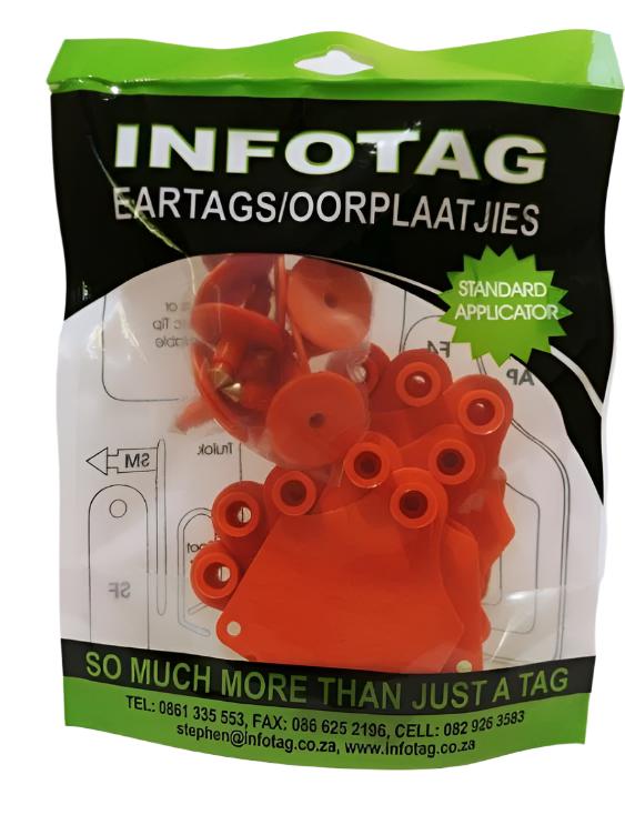 Antrovet Ear Tag Orange Info F3/m1 10's