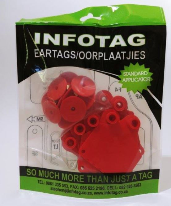 Antrovet Ear Tag Red Info F3/m1 10's