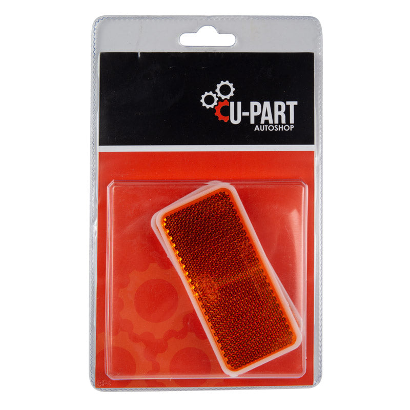 Reflect SQ Stick-on YEL 90mm 2PK U-part