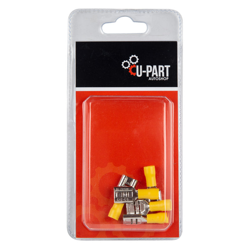 Terminal Push YEL FEM 4.0-6.0mm 9.5M U-part