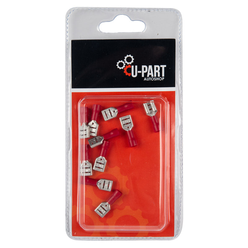 Terminal Push Red FEM 0.5-1.5 4.8mm U-part