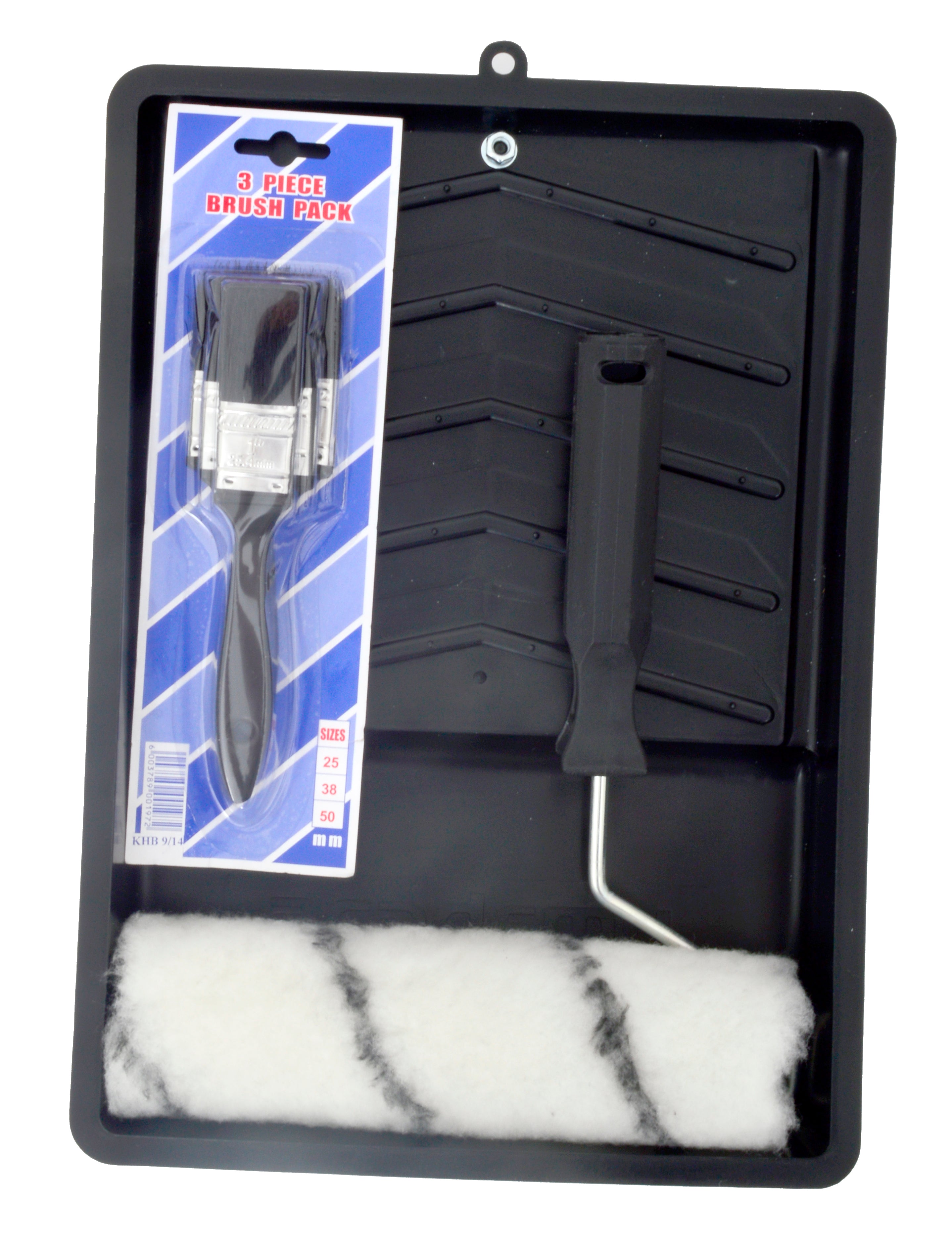 Academy Tray Set & Paint Brush Pack 25/38/50mm