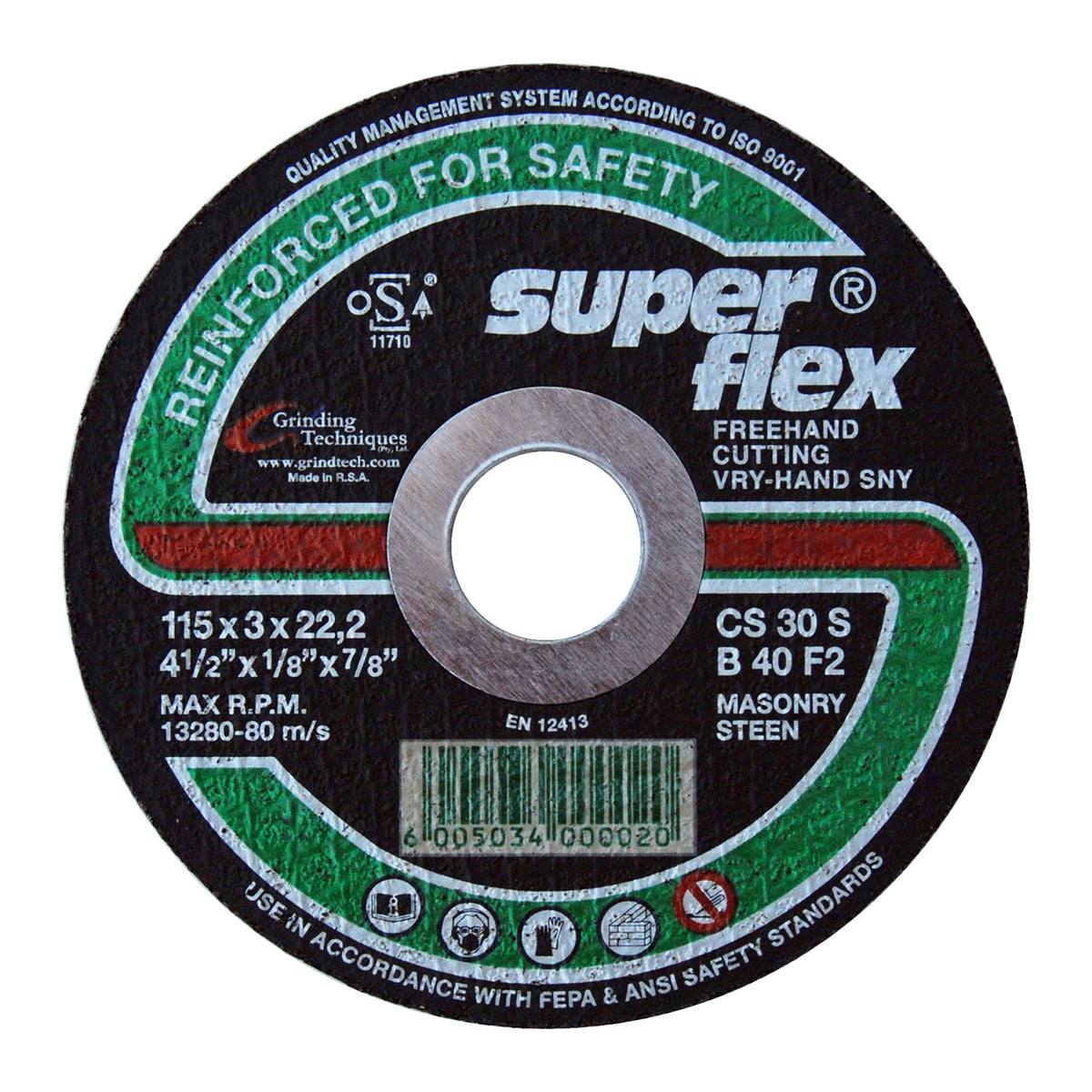 Cutting  Disc Stone 115 x 3x22.2 S/flex