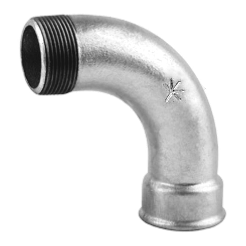 GALV BEND 90DEG M/F 80MM