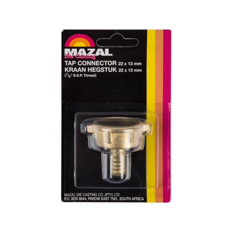 Tap Connector 13mm Brass Mazal