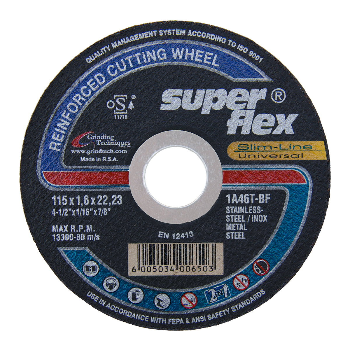 Cutting  Disc Steel 115 x 1.6x22.2 S/flex
