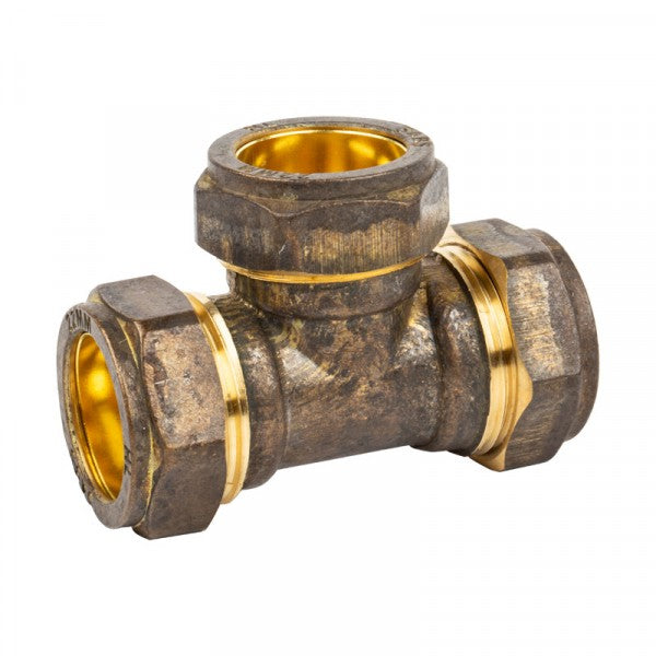 Plumbing Tee 22mm Cxcxc Brass