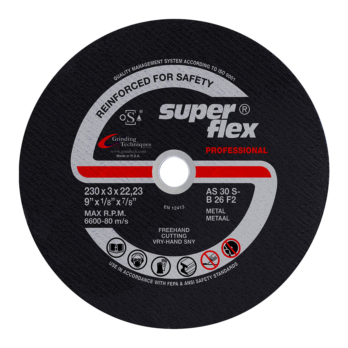 Cutting  Disc Steel 230 x 3x22.2 Pro S/flex