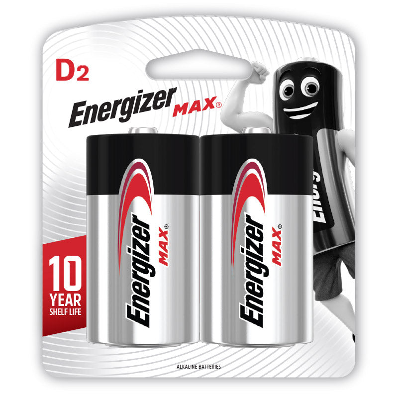 Energizer Max Battery D 2PK