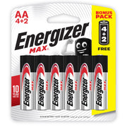 Energizer Max Battery Aa 6PK