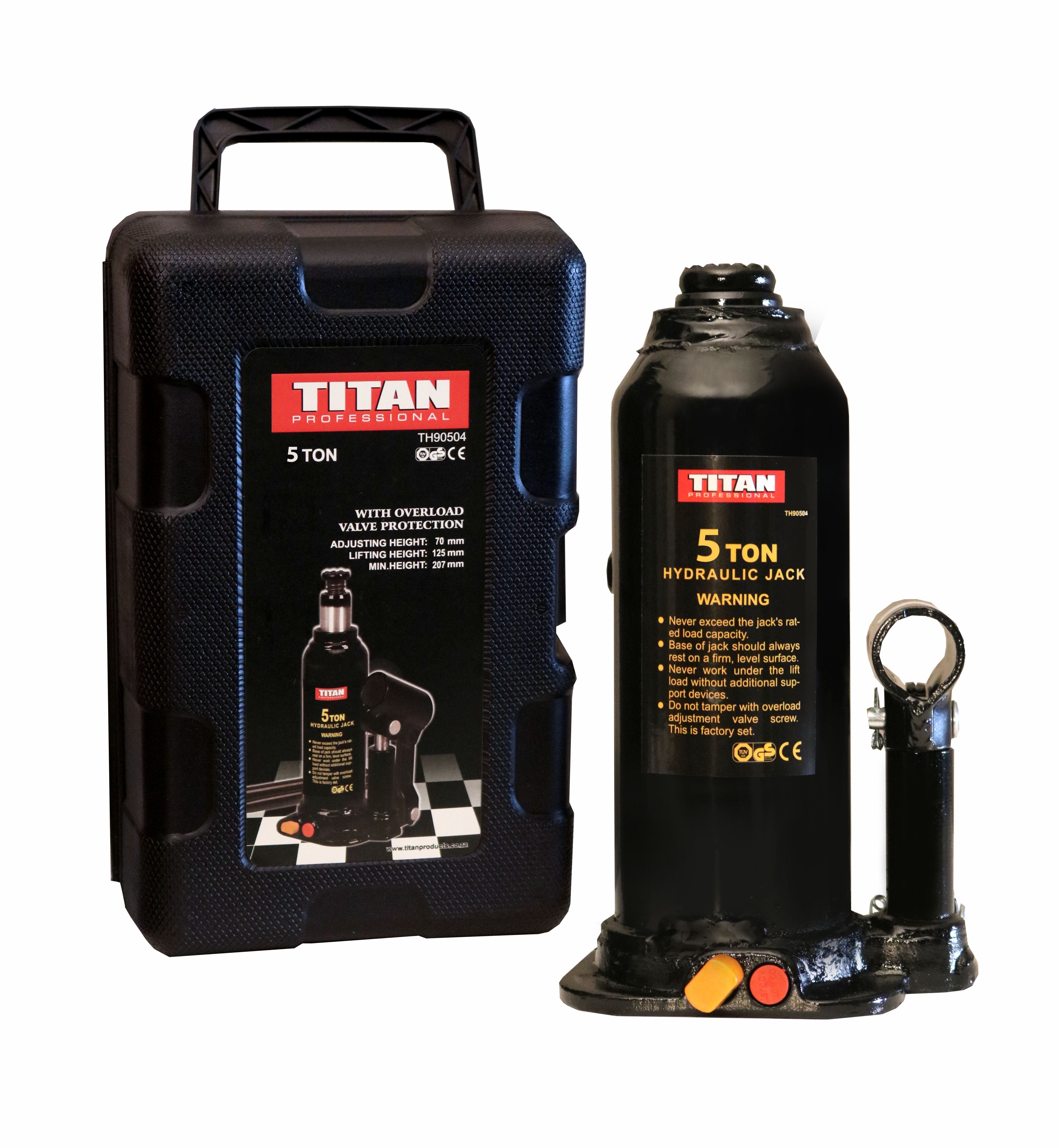 JACK BOTTLE 5T HYDRAULIC IN CASE TITAN