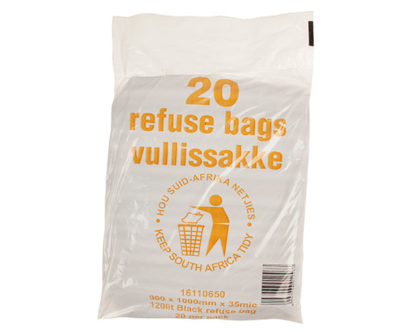 Refuse Bag Black 20 Pack 35MIC
