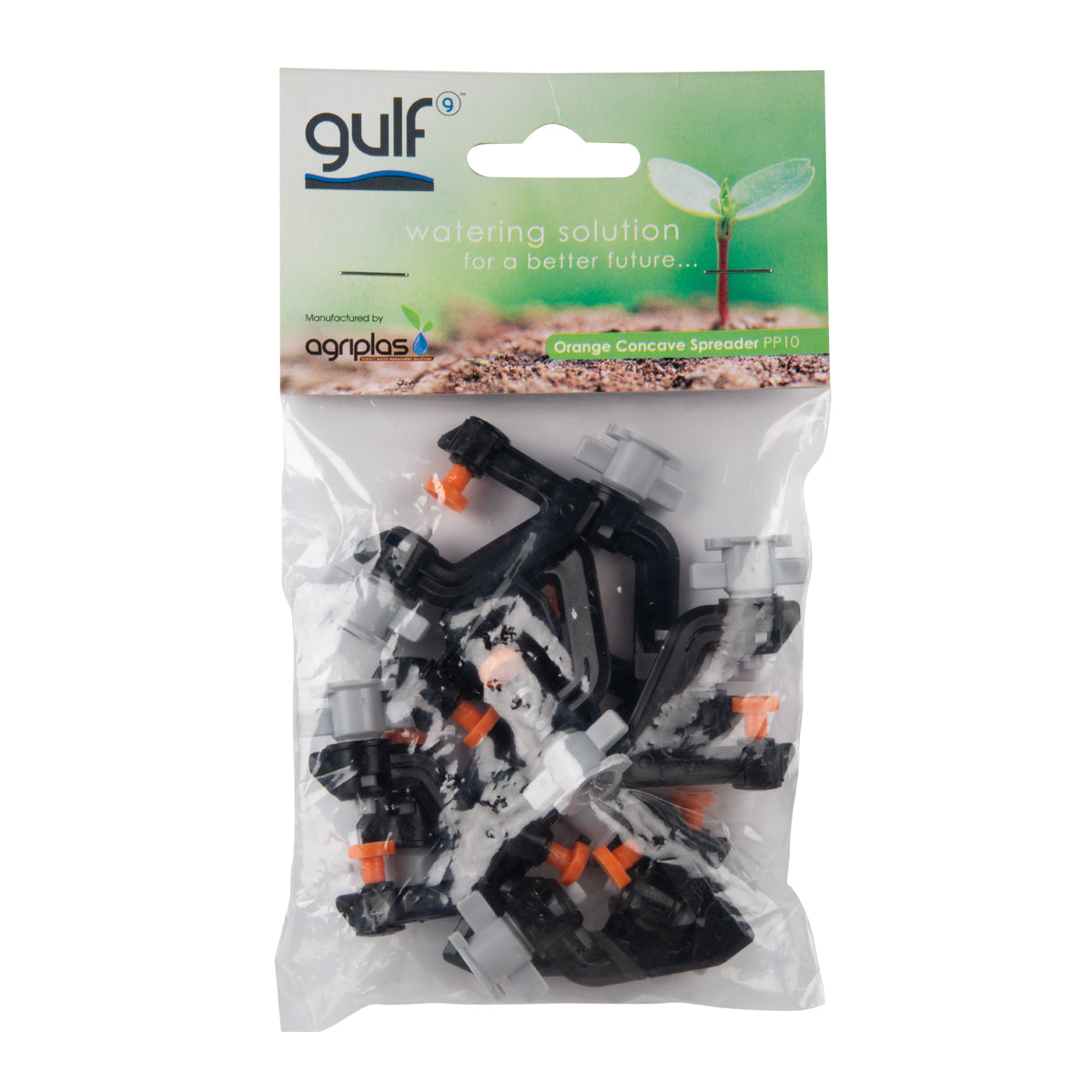 Gulf Micro Head Concave 360D Org 10PK
