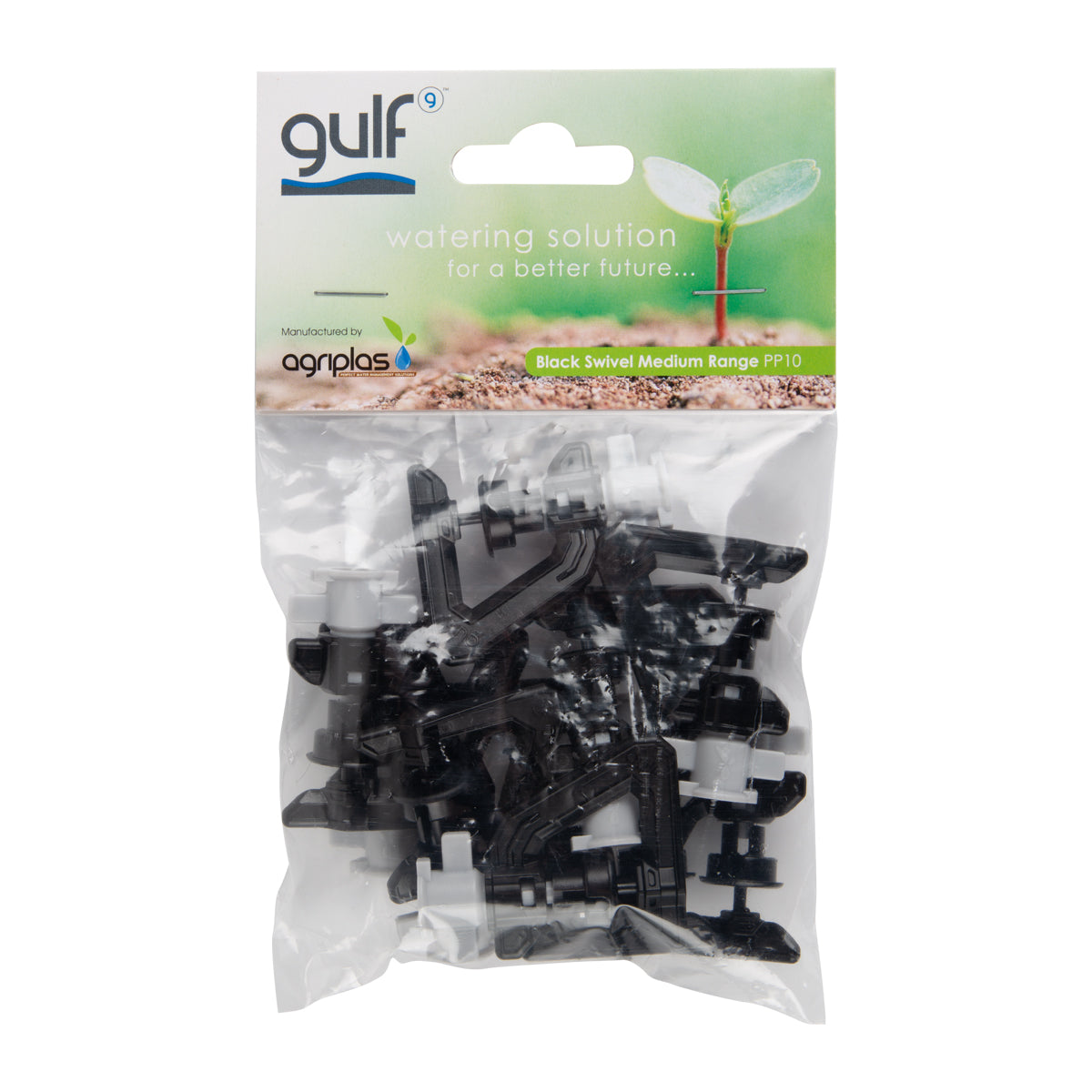 Gulf Micro Head Rotate 360D Blk 10PK