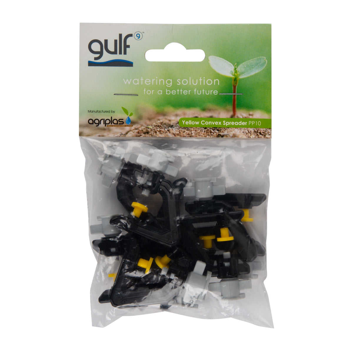 Gulf Micro Head Convex 360D Yel 10PK