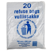 Refuse Bag Black 20 Pack 28MIC
