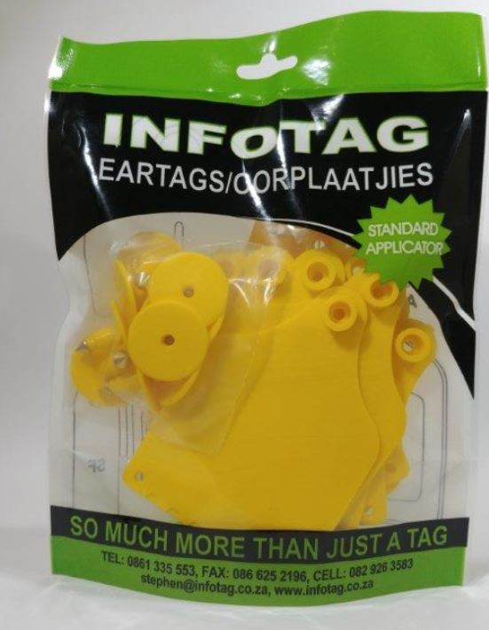 Antrovet Ear Tag Yellow Info F4/m1 10's