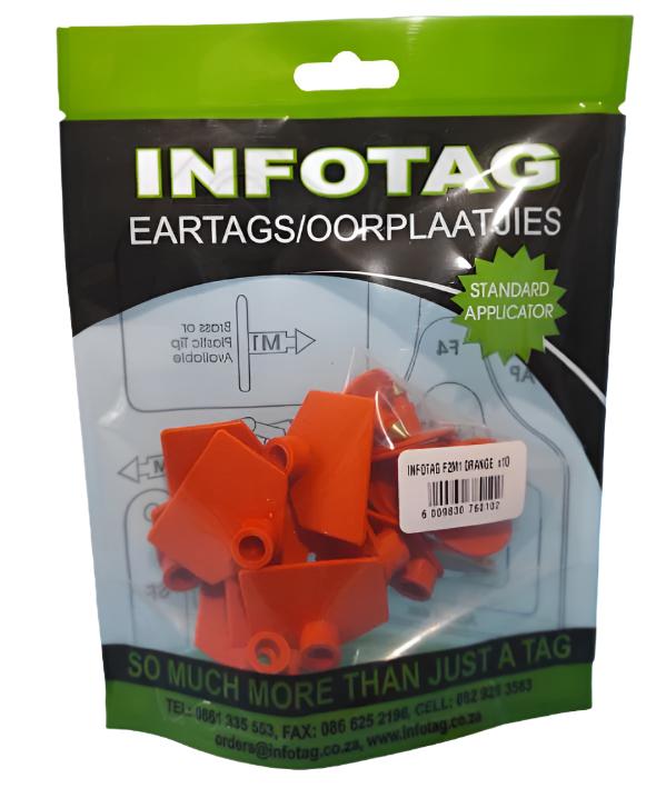Antrovet Ear Tag Orange Info F2/m1 10's