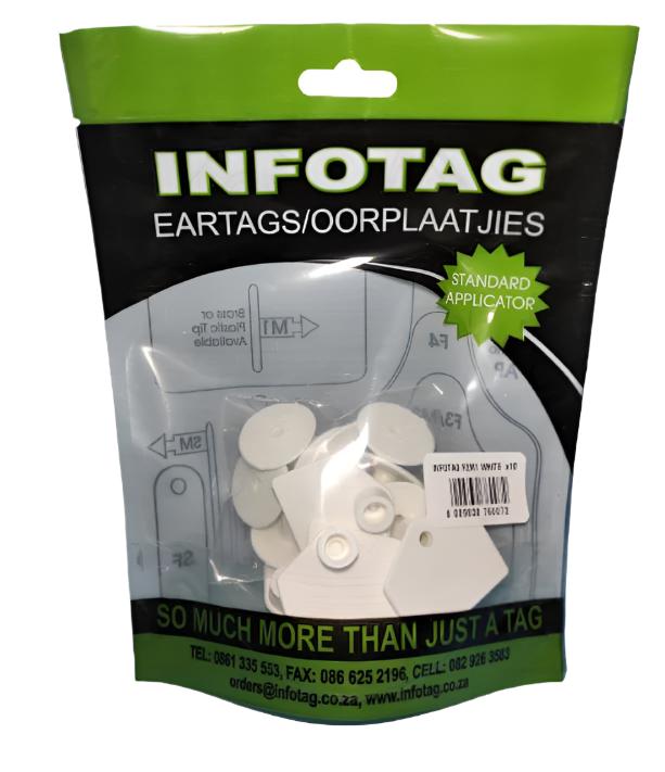 Antrovet Ear Tag White Info F2/m1 10's