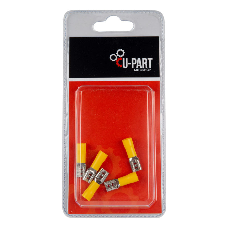 Terminal Push YEL FEM 4.0-6.0mm 6.3M U-part