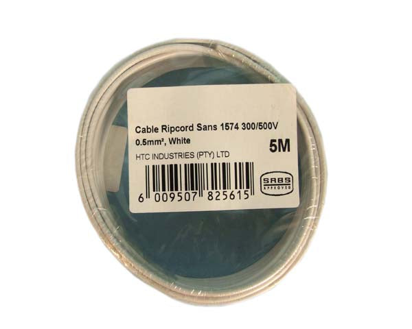 Cable Ripcord 0.5mm Black 5M