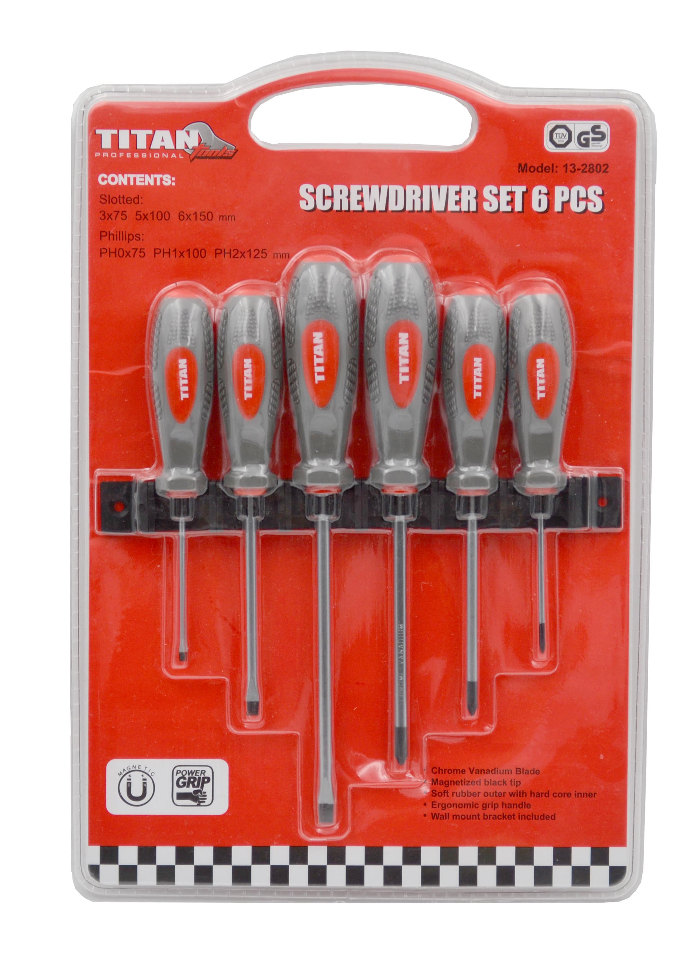 SCREWDRIVER SET 6PC TITAN