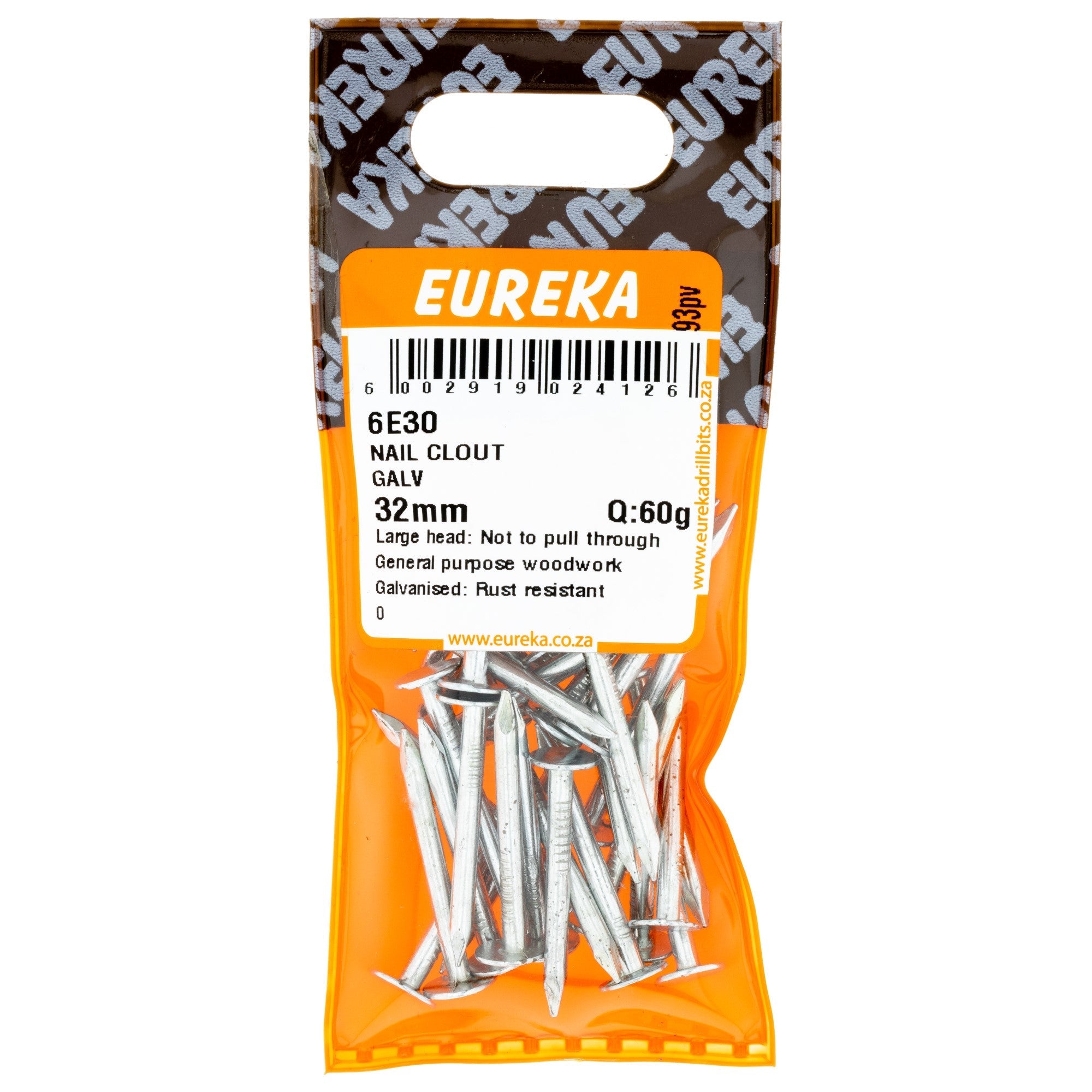 Eureka Nail Clout Galv 32mm Q:60g
