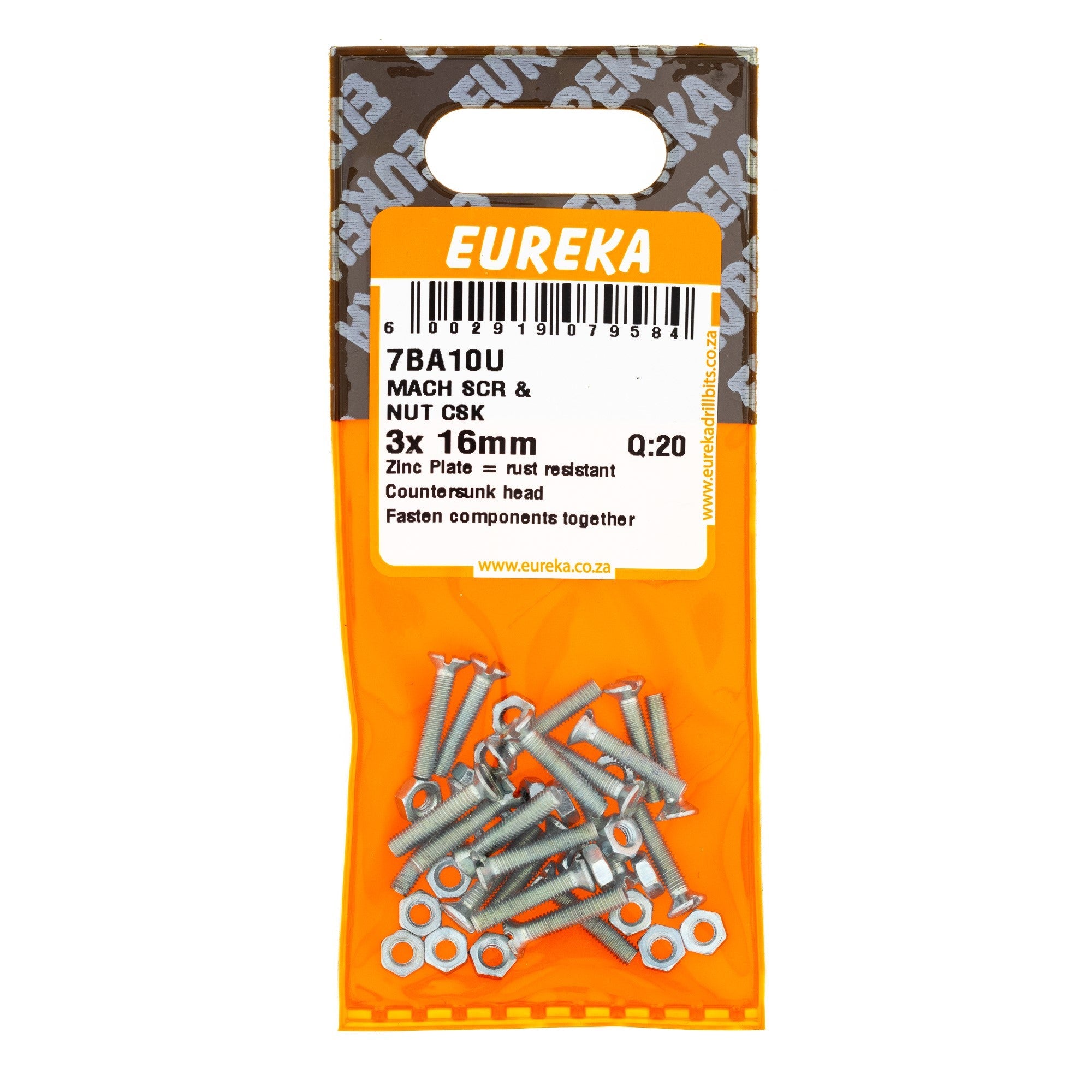 Eureka Screw & Nut MACH CSK 3 x 16mm Q:15