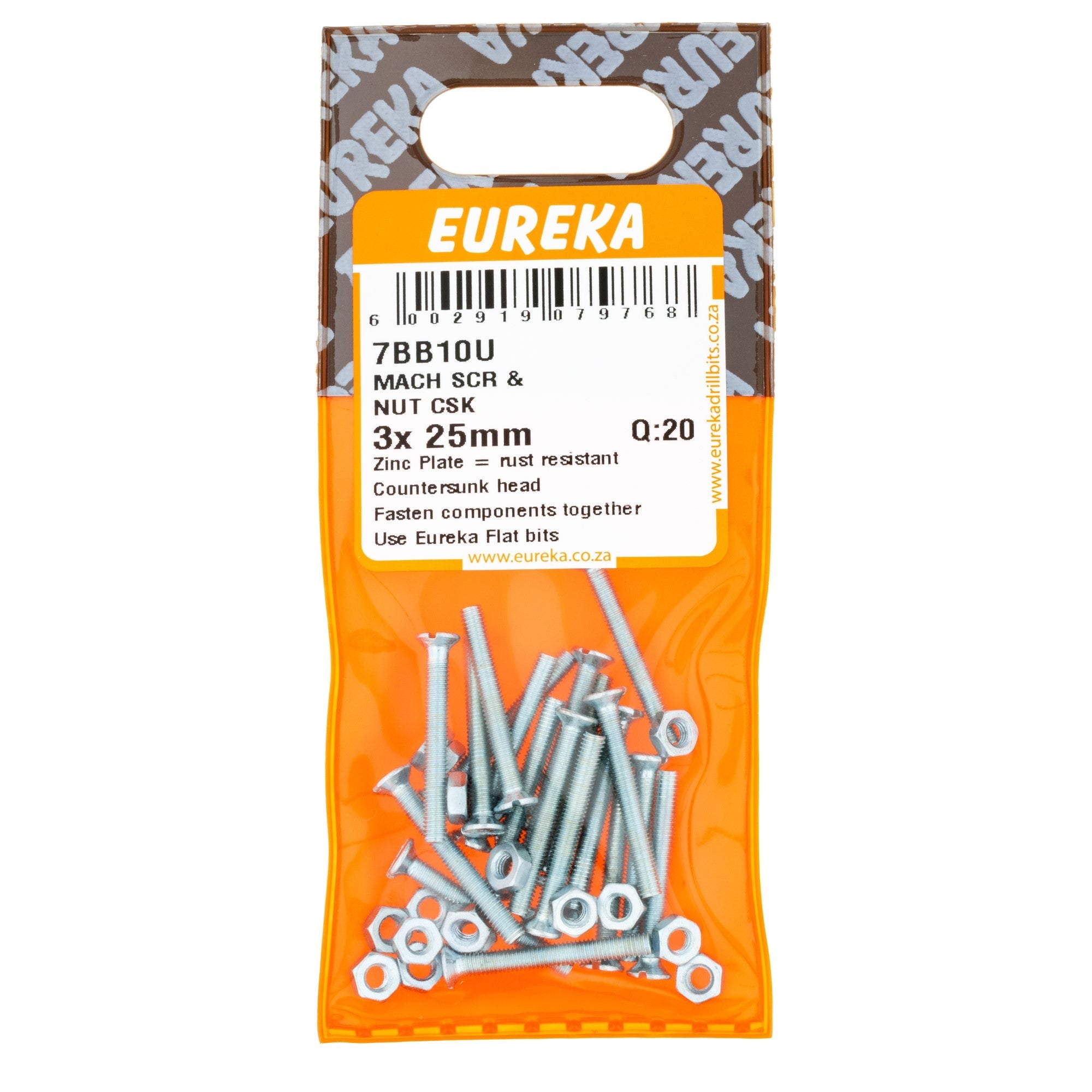 Eureka Screw & Nut MACH CSK 3 x 25mm Q:15