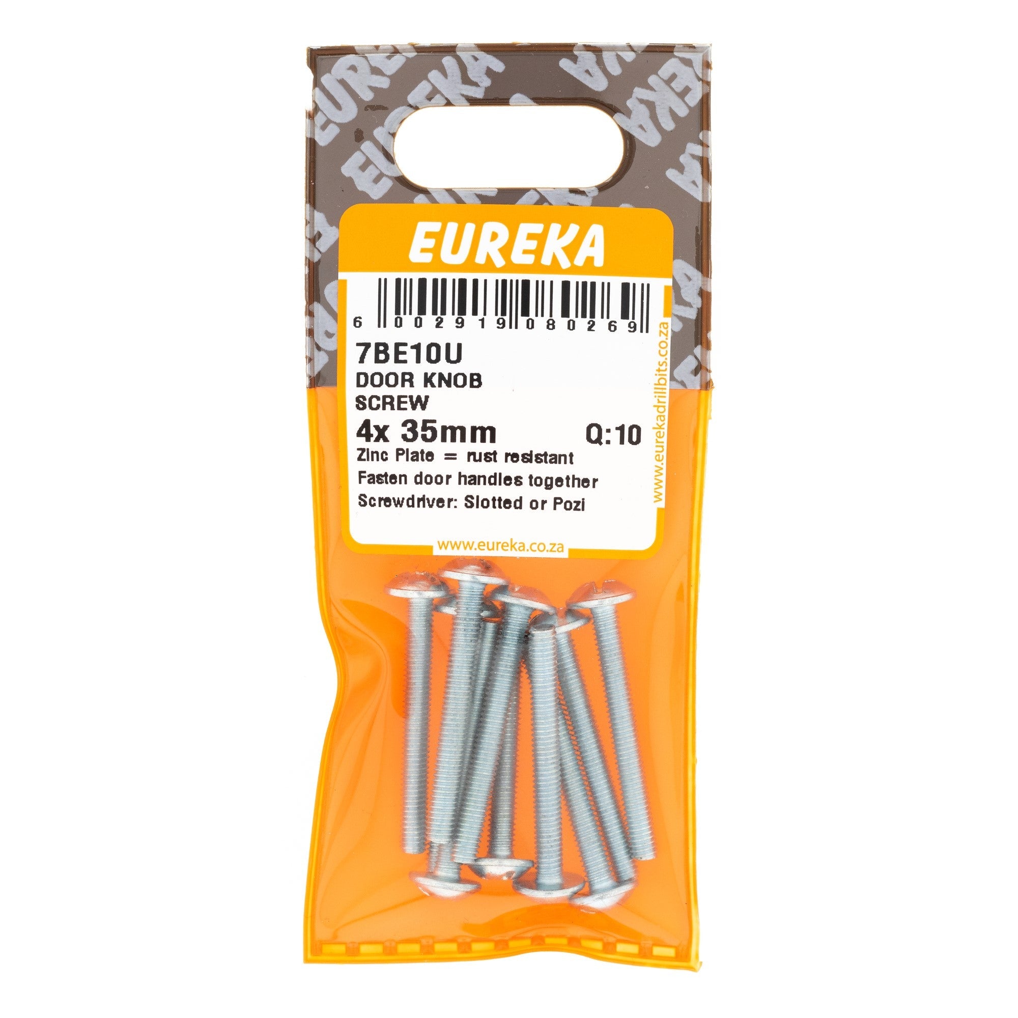 DOOR KNOB SCREW 4X35MM Q:10 EUREKA