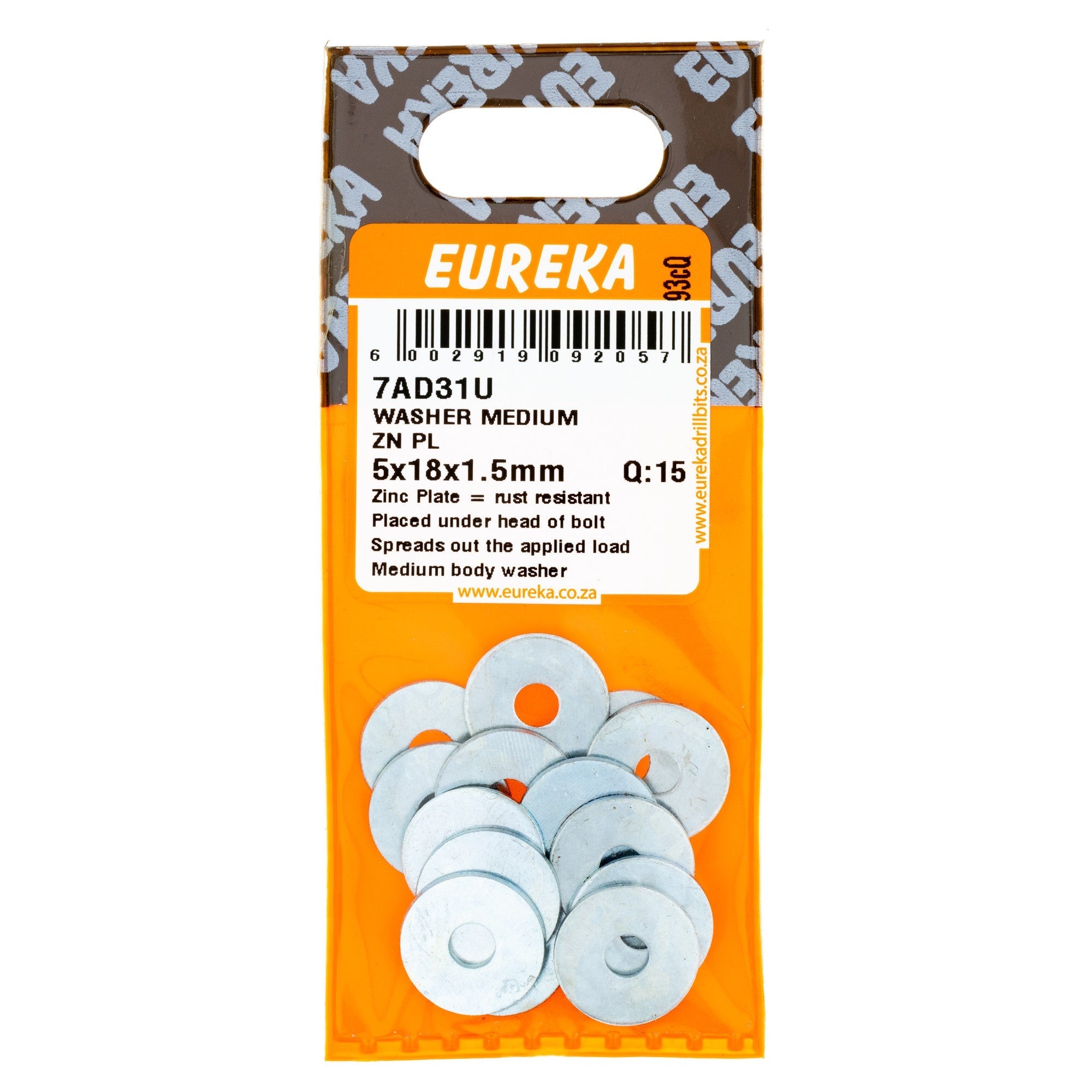 Eureka Washer Medium Body 5 x 18x1.5mm Q:15 Eurek