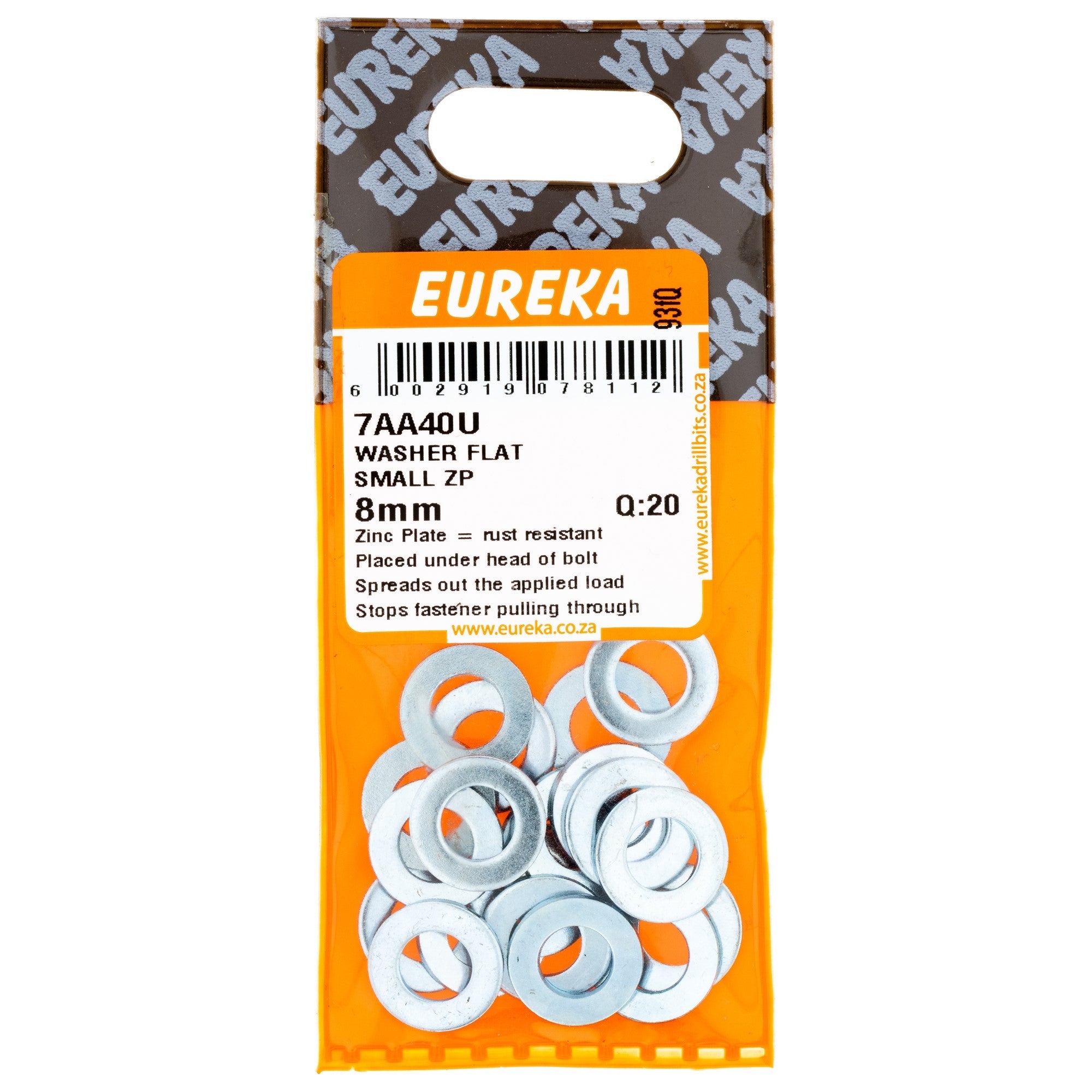 Eureka Washer Flat Small 8mm Q:20