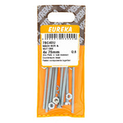 Eureka Screw & Nut CSK 4 x 75mm Q:8