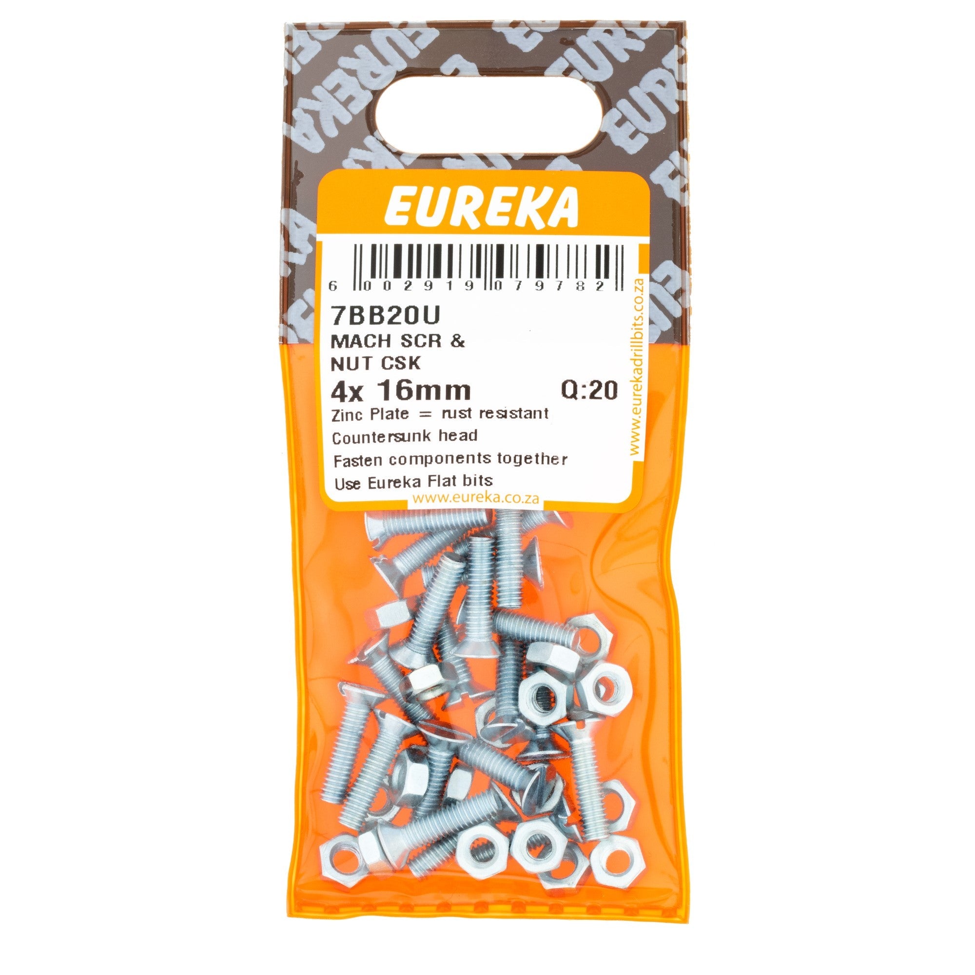 Eureka Screw & Nut MACH CSK 4 x 16mm Q:15