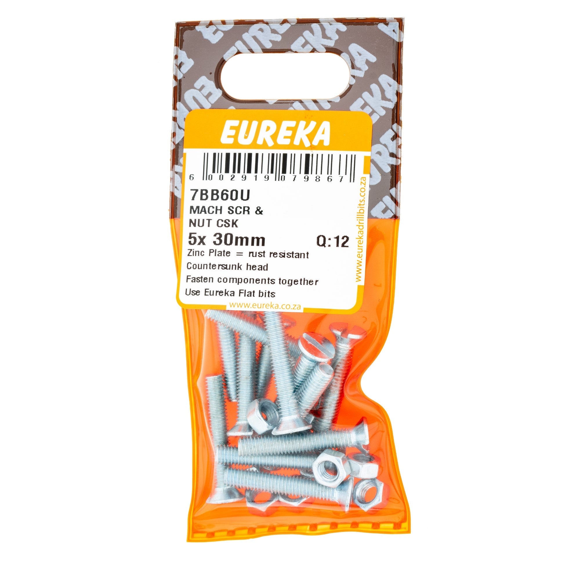 Eureka Screw & Nut MACH CSK 5 x 30mm Q:12