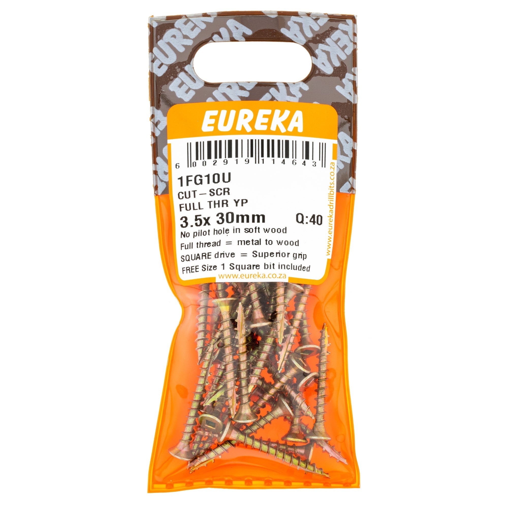 Eureka Cut Screw Full THD 3.5 x 30mm Q:40