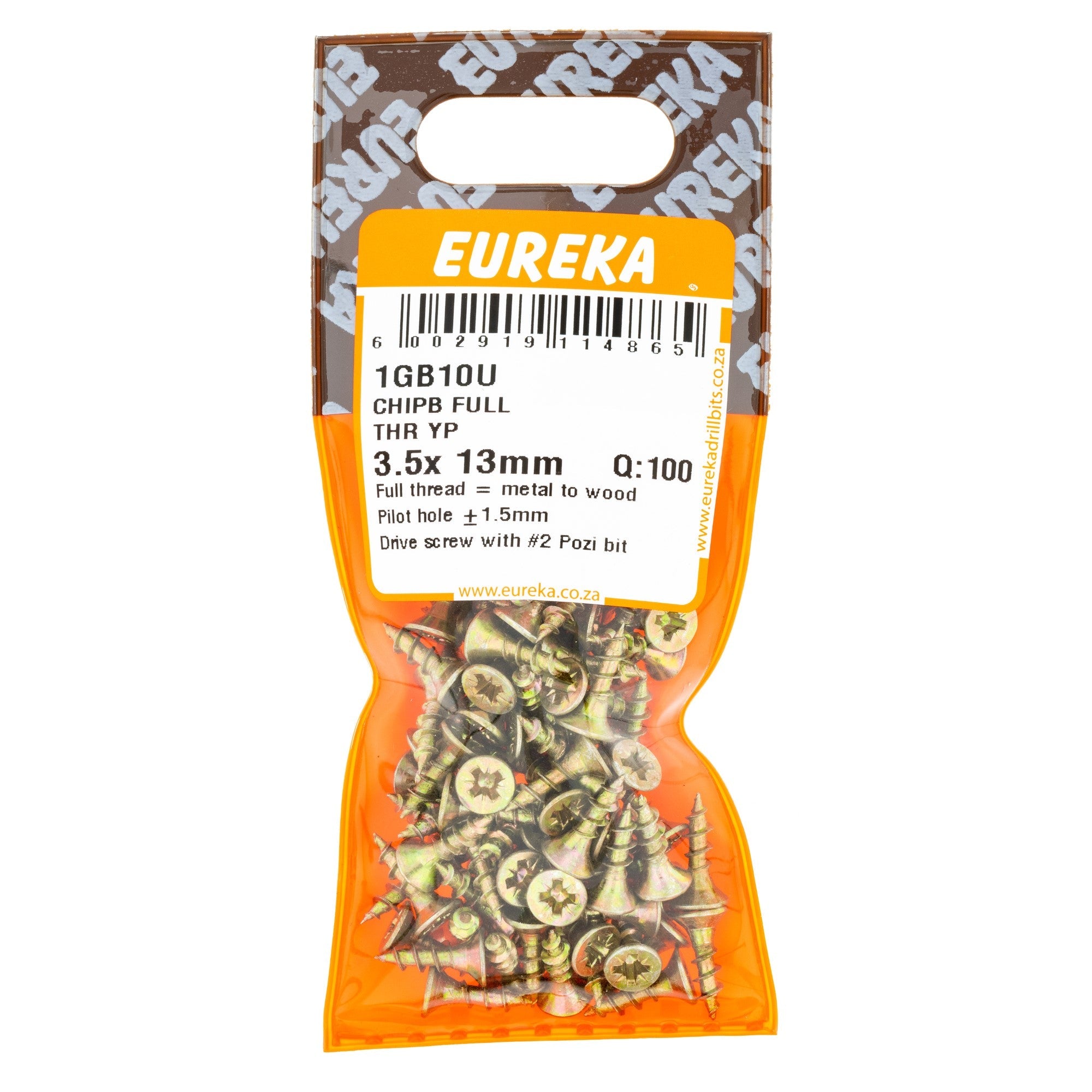 CHIPBFULL THD YP 3.5X13MM Q:100 EUREKA