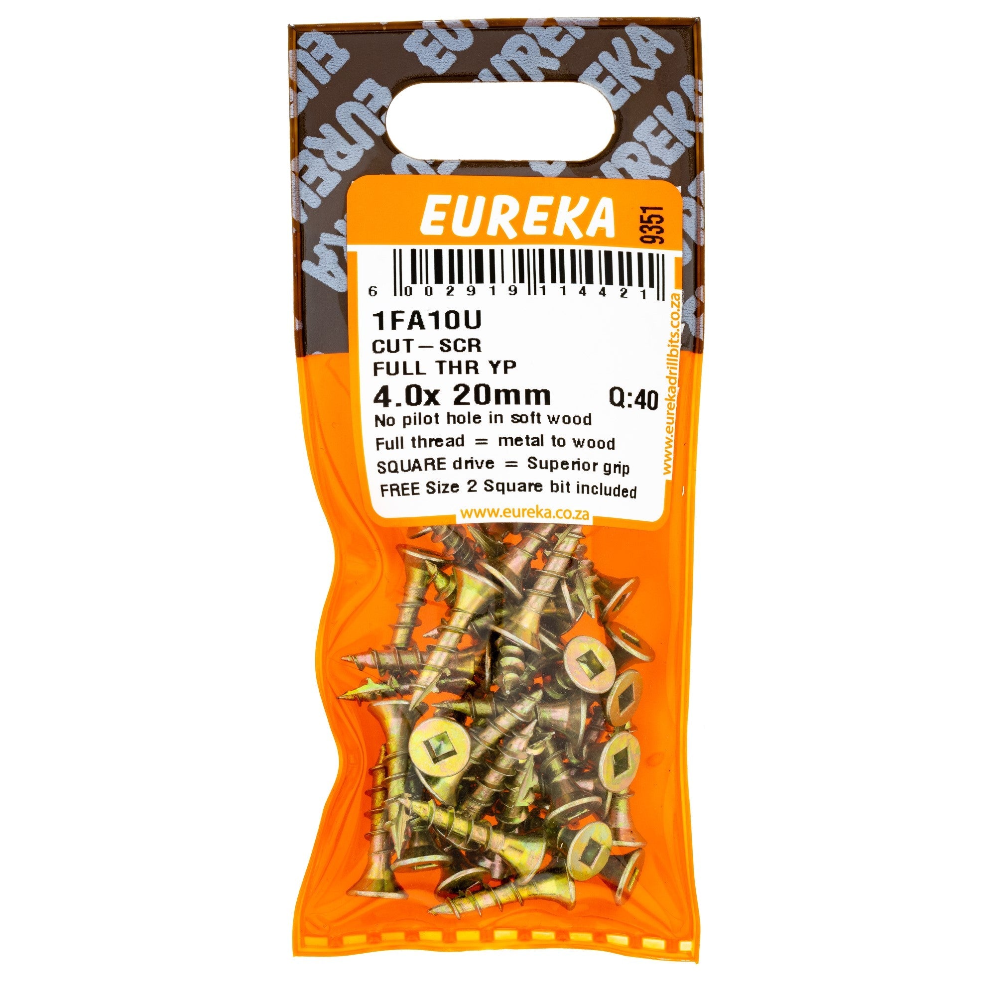 Eureka Cut Screw Full THD 4 x 20mm Q:40