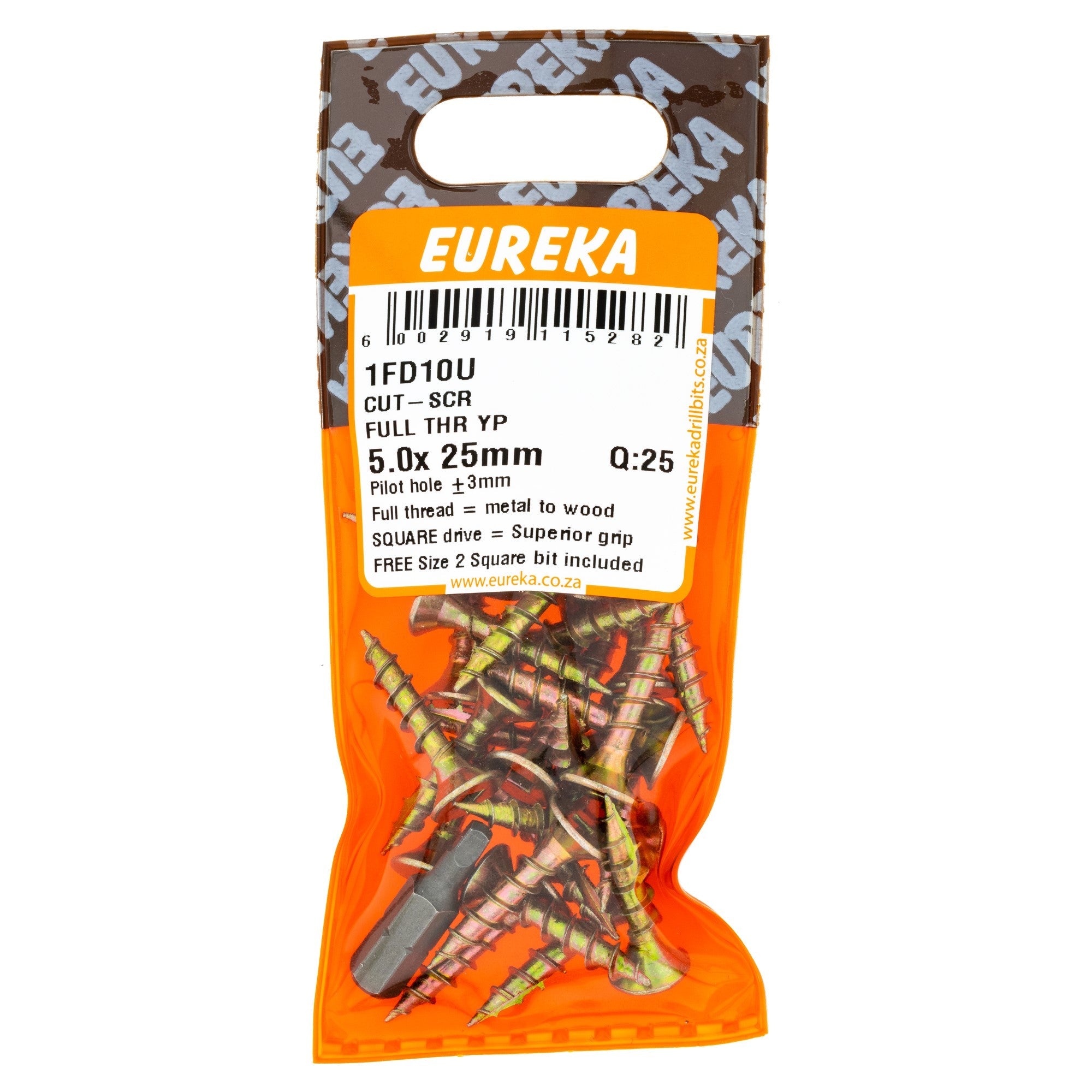 Eureka Cut Screw Full THD 5 x 25mm Q:25