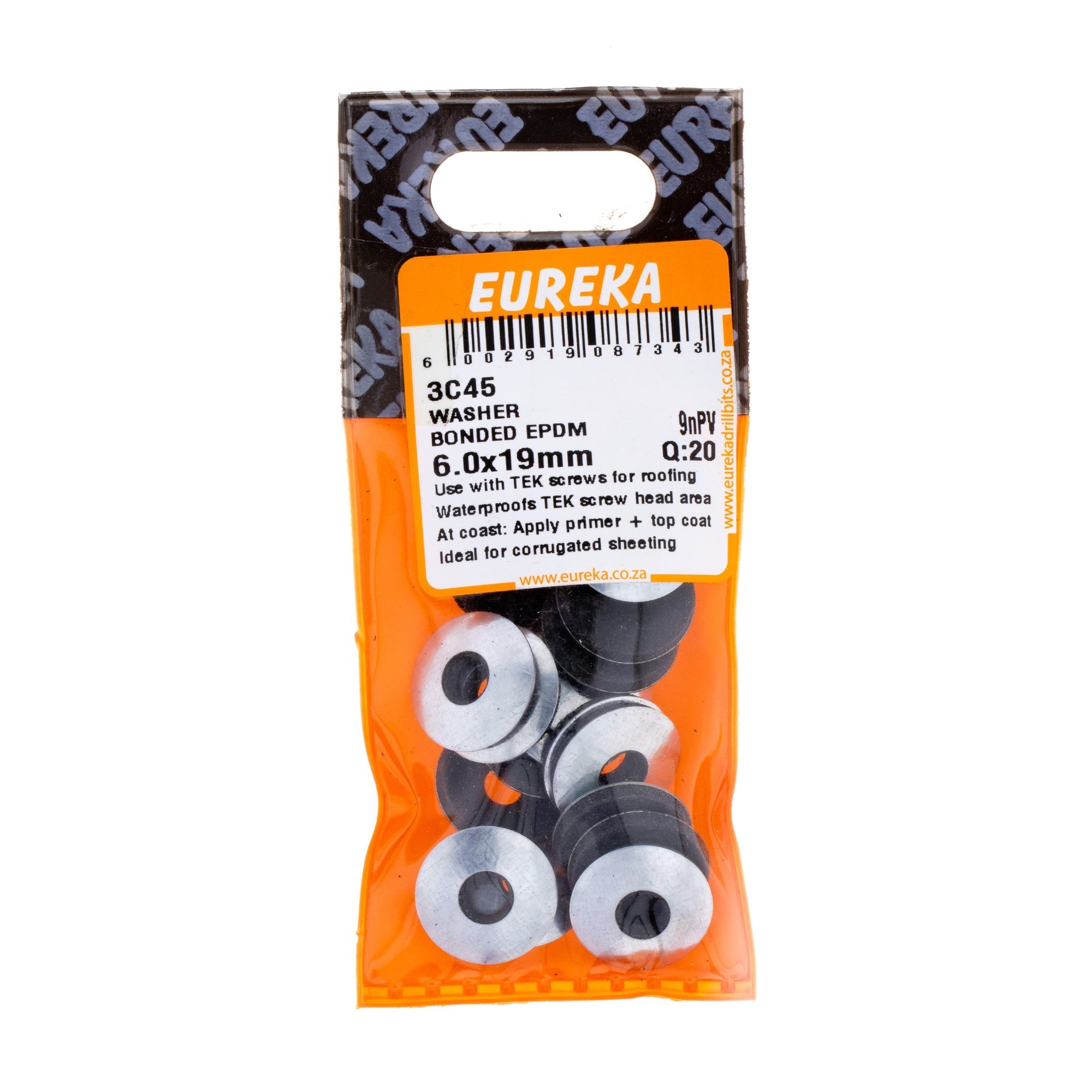 Eureka Washer Bonded EPDM 6 x 19mm Q:20