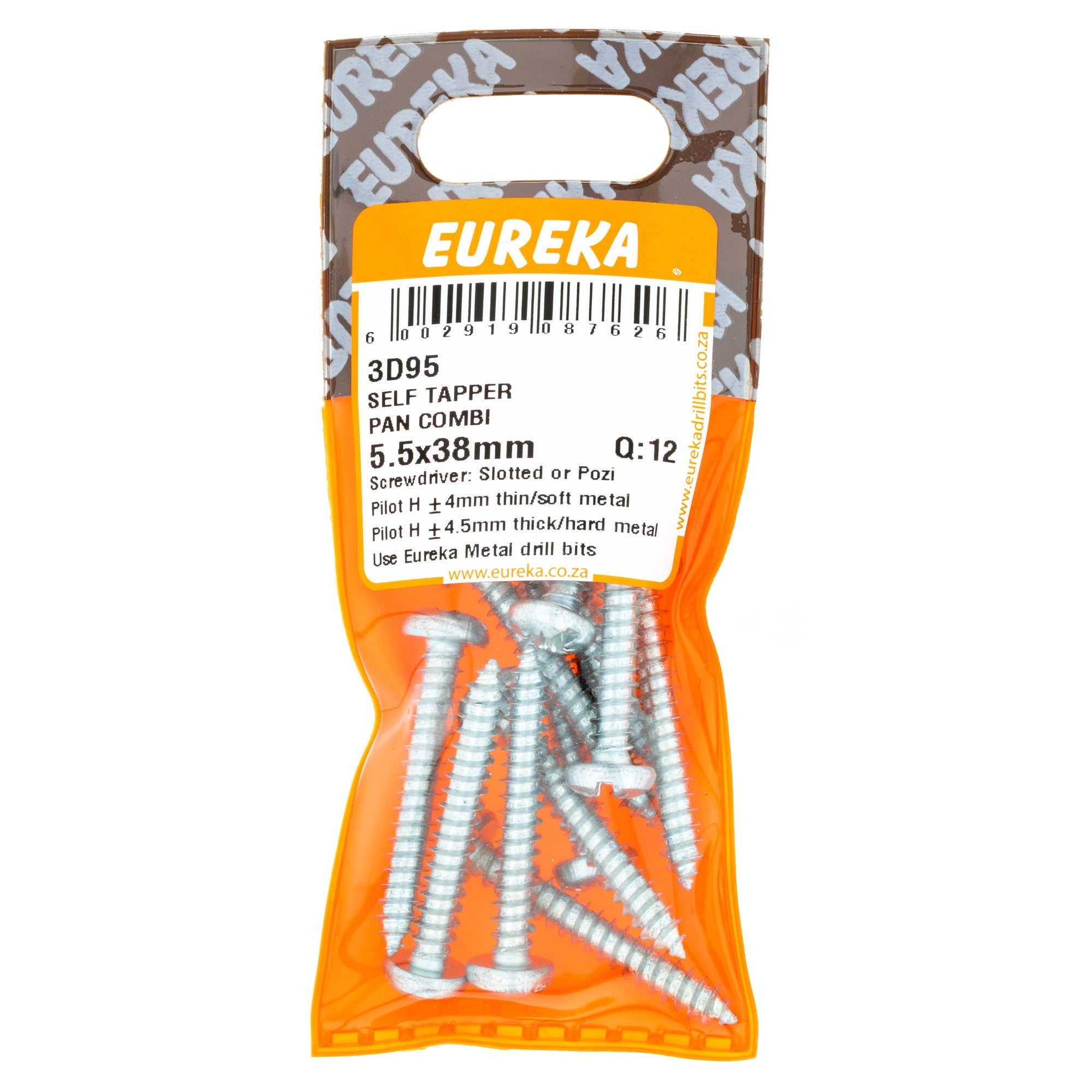 Eureka Screw S/tap Pan/com 5.5 x 38mm Q:12