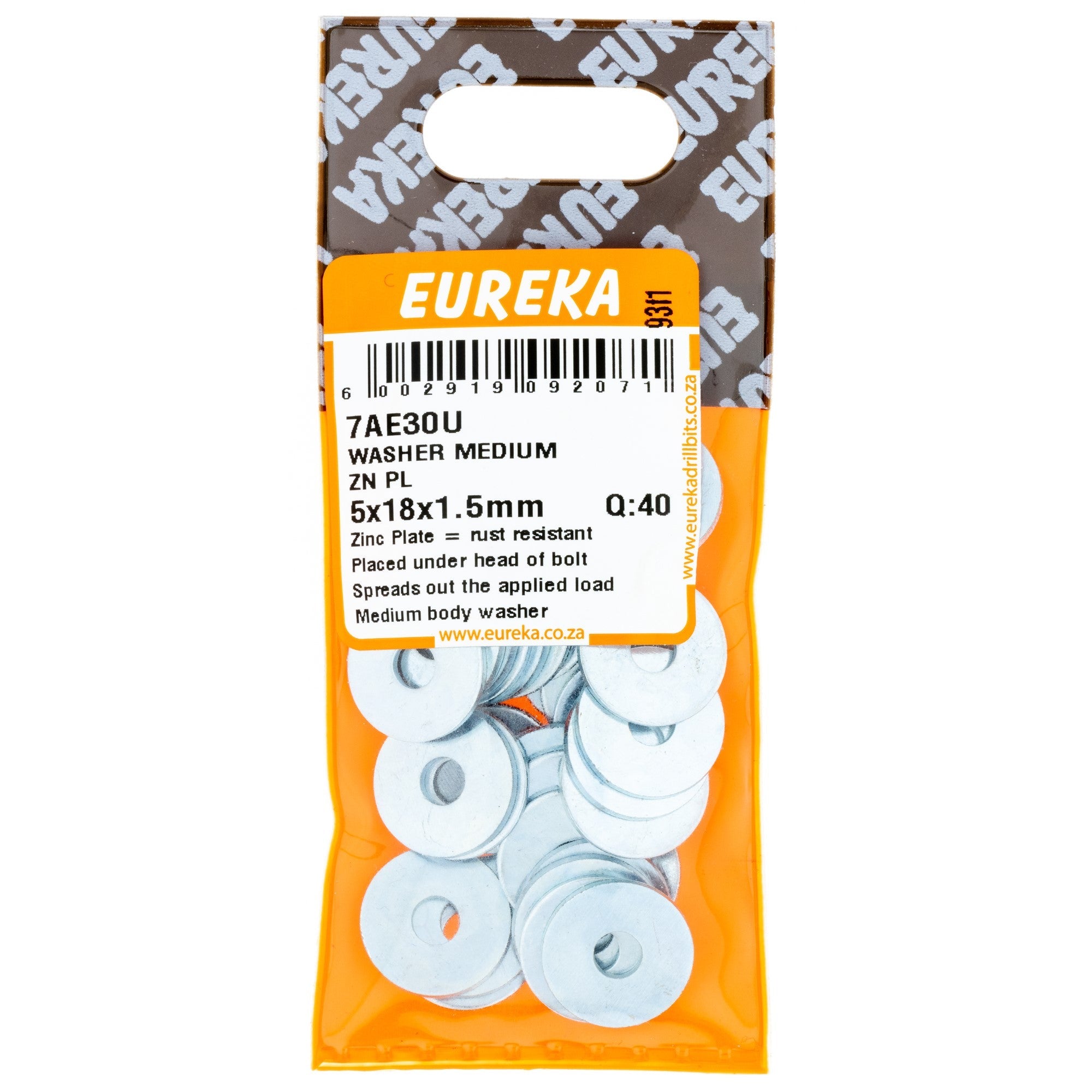 Eureka Washer Medium Body 5 x 18x1.5mm Q:40 Eurek
