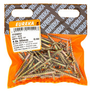 Eureka Cut Screw SMTH SHK YP 4 x 50mm Q:60