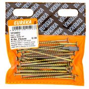 Eureka Cut Screw SMTH SHK YP 4 x 75mm Q:30