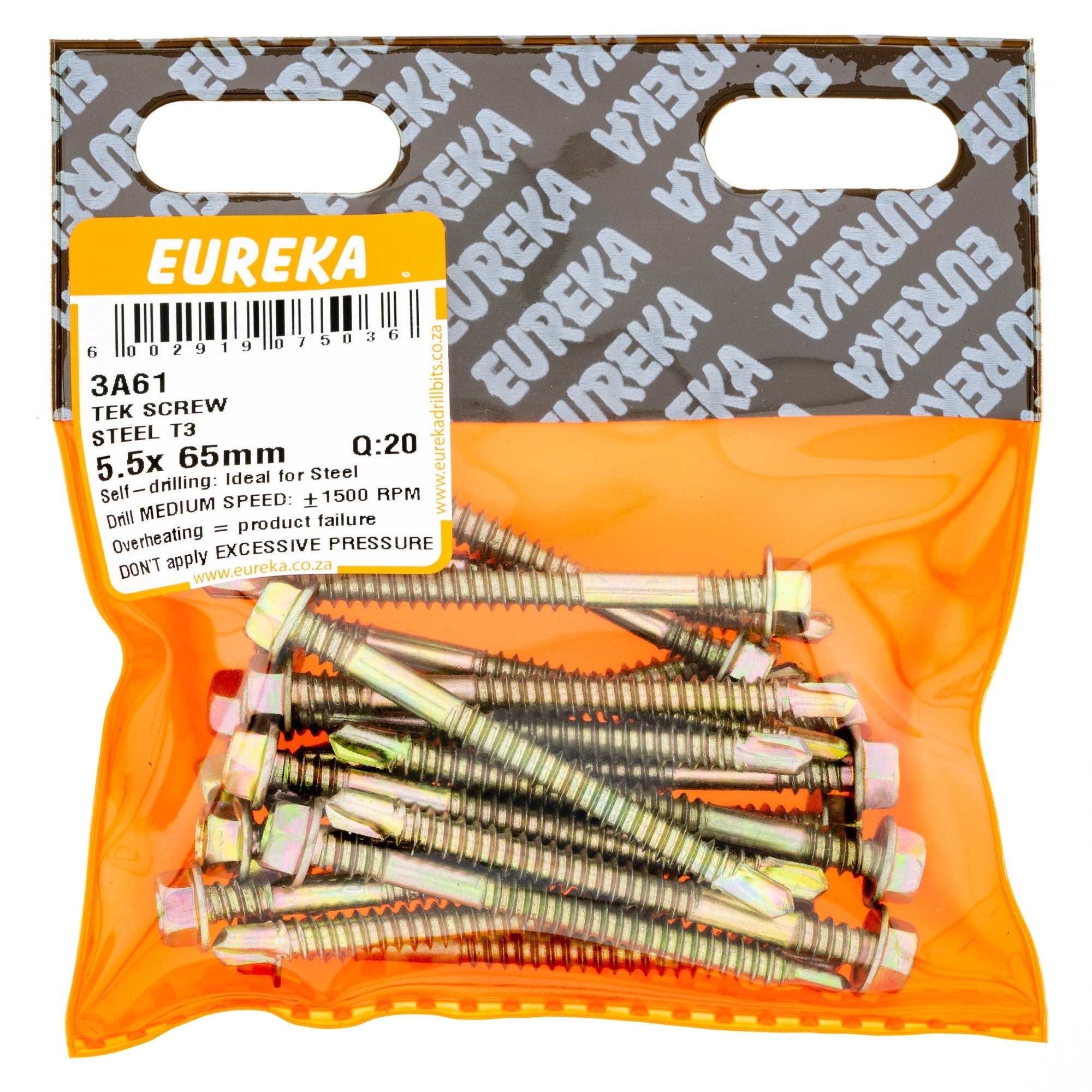 Eureka Screw Hex T CRSE 5.5 x 65mm Q:20